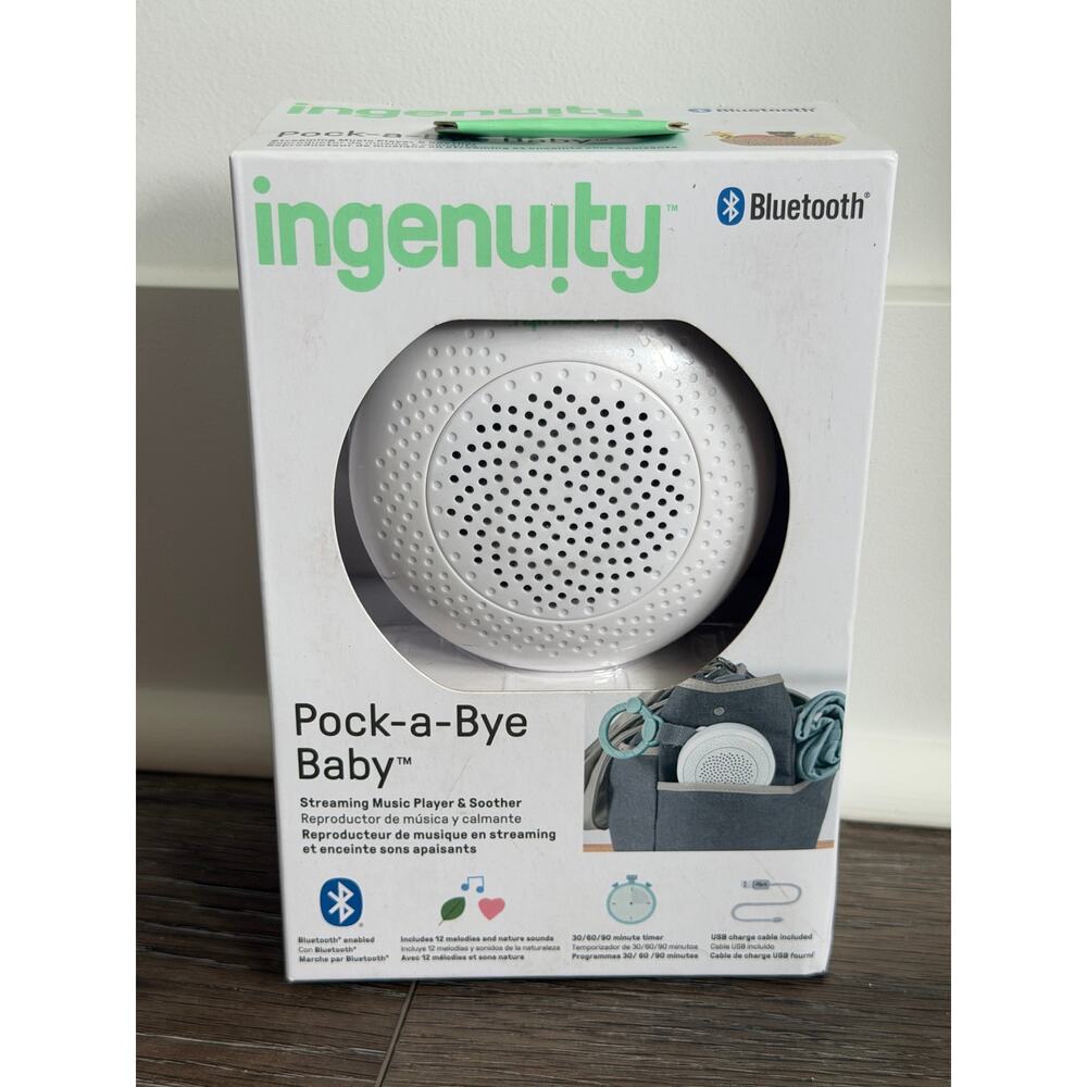 Ingenuity Pock-a-Bye Baby Streaming Music Player & Soother Bluetooth Portable